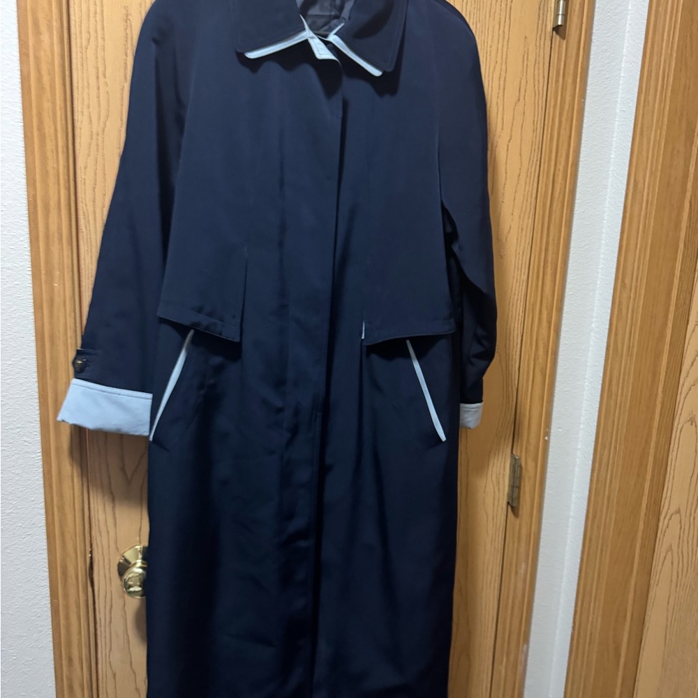 Vintage Regent Park  Navy Blue Trench Coat size 10